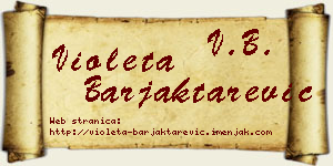 Violeta Barjaktarević vizit kartica